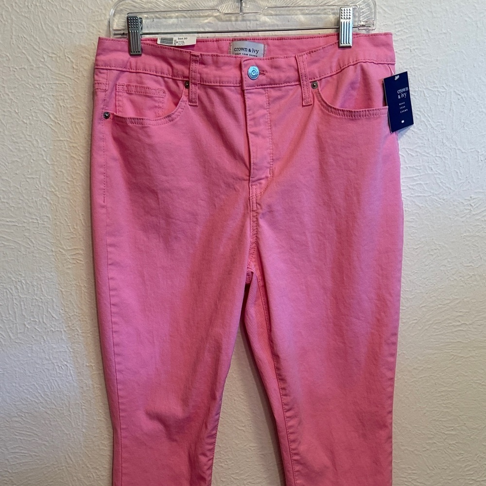 🌸🌸🌸BOGOHO 🌸🌸🌸Crown&Ivy Pink Skinny Jeans-12 - Picture 2 of 12
